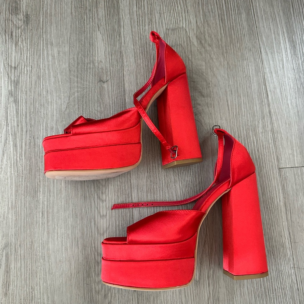 Shein Red Platform Heels
